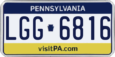 PA license plate LGG6816