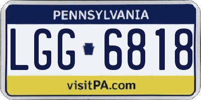 PA license plate LGG6818