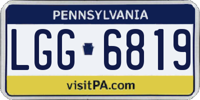 PA license plate LGG6819