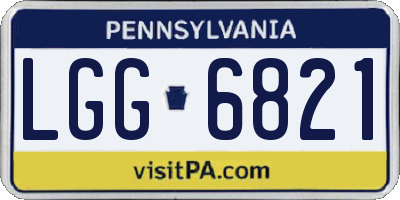 PA license plate LGG6821