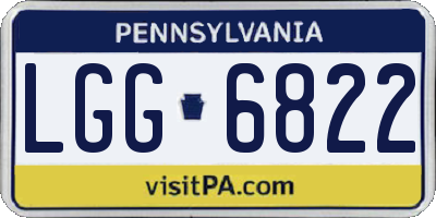 PA license plate LGG6822