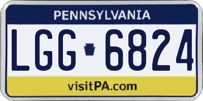 PA license plate LGG6824