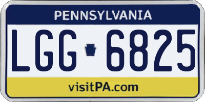 PA license plate LGG6825