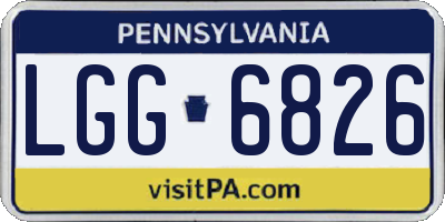 PA license plate LGG6826