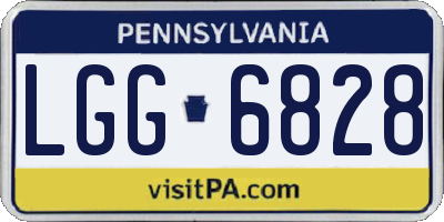 PA license plate LGG6828