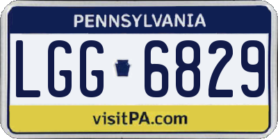 PA license plate LGG6829