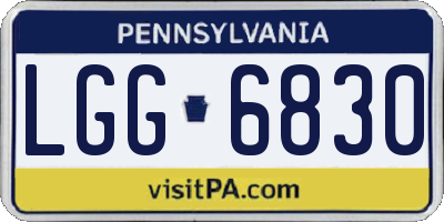 PA license plate LGG6830