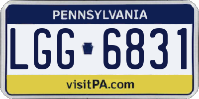 PA license plate LGG6831