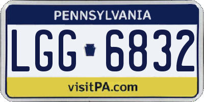 PA license plate LGG6832