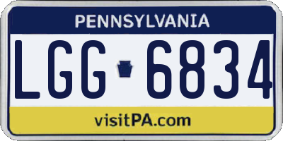 PA license plate LGG6834