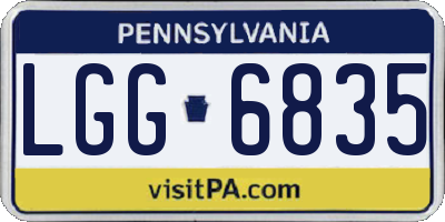 PA license plate LGG6835