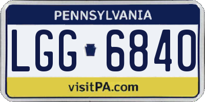 PA license plate LGG6840