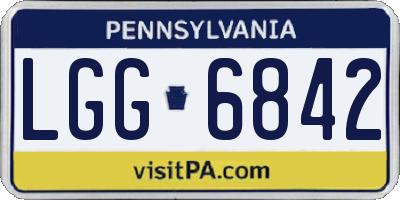 PA license plate LGG6842
