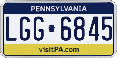 PA license plate LGG6845