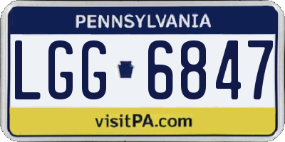 PA license plate LGG6847