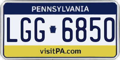 PA license plate LGG6850