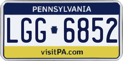PA license plate LGG6852