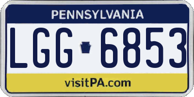 PA license plate LGG6853