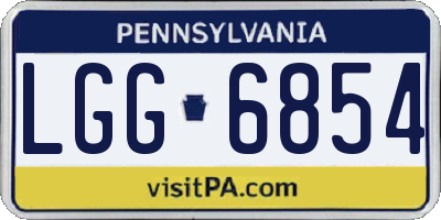 PA license plate LGG6854