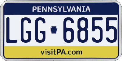 PA license plate LGG6855