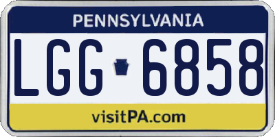 PA license plate LGG6858