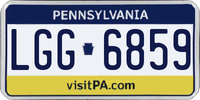 PA license plate LGG6859