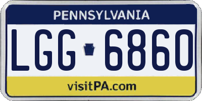 PA license plate LGG6860