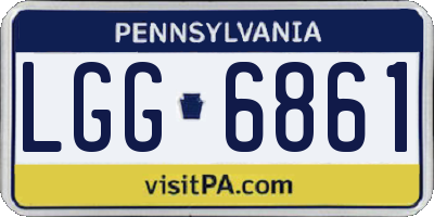 PA license plate LGG6861