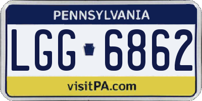 PA license plate LGG6862
