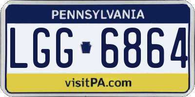 PA license plate LGG6864
