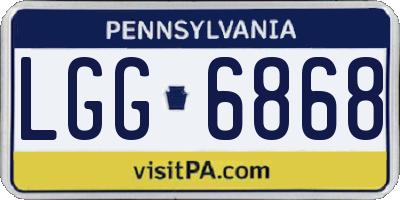 PA license plate LGG6868