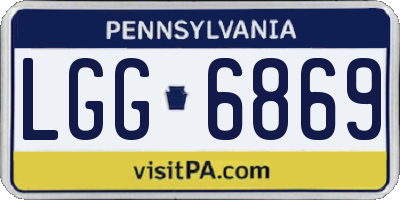 PA license plate LGG6869