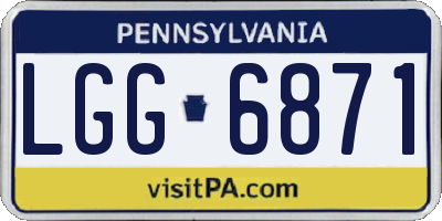 PA license plate LGG6871
