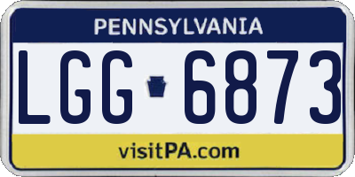 PA license plate LGG6873