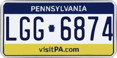 PA license plate LGG6874