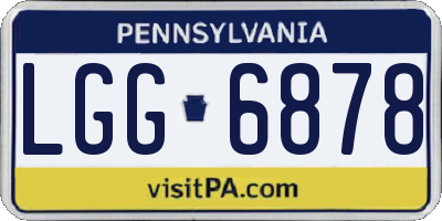 PA license plate LGG6878