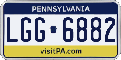 PA license plate LGG6882