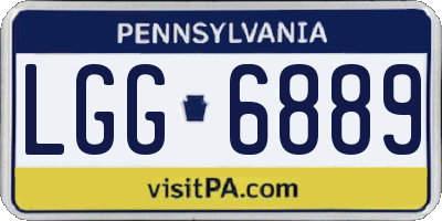 PA license plate LGG6889