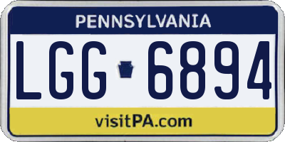 PA license plate LGG6894