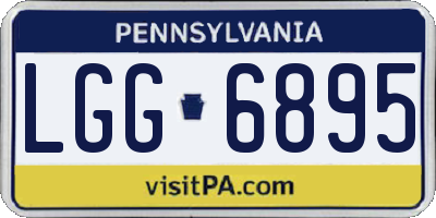 PA license plate LGG6895