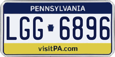 PA license plate LGG6896