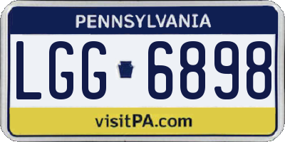 PA license plate LGG6898