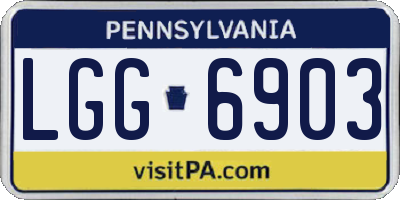 PA license plate LGG6903