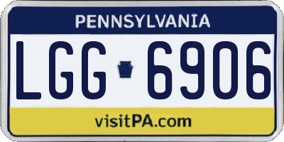 PA license plate LGG6906