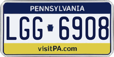 PA license plate LGG6908