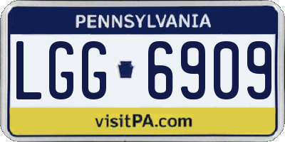 PA license plate LGG6909