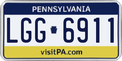 PA license plate LGG6911