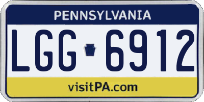 PA license plate LGG6912