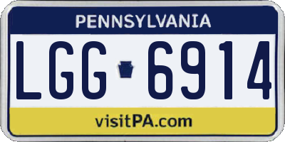 PA license plate LGG6914