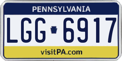 PA license plate LGG6917